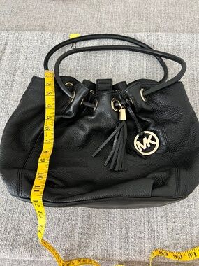 Michael Kors Black Pebbled Leather Shoulder Bag